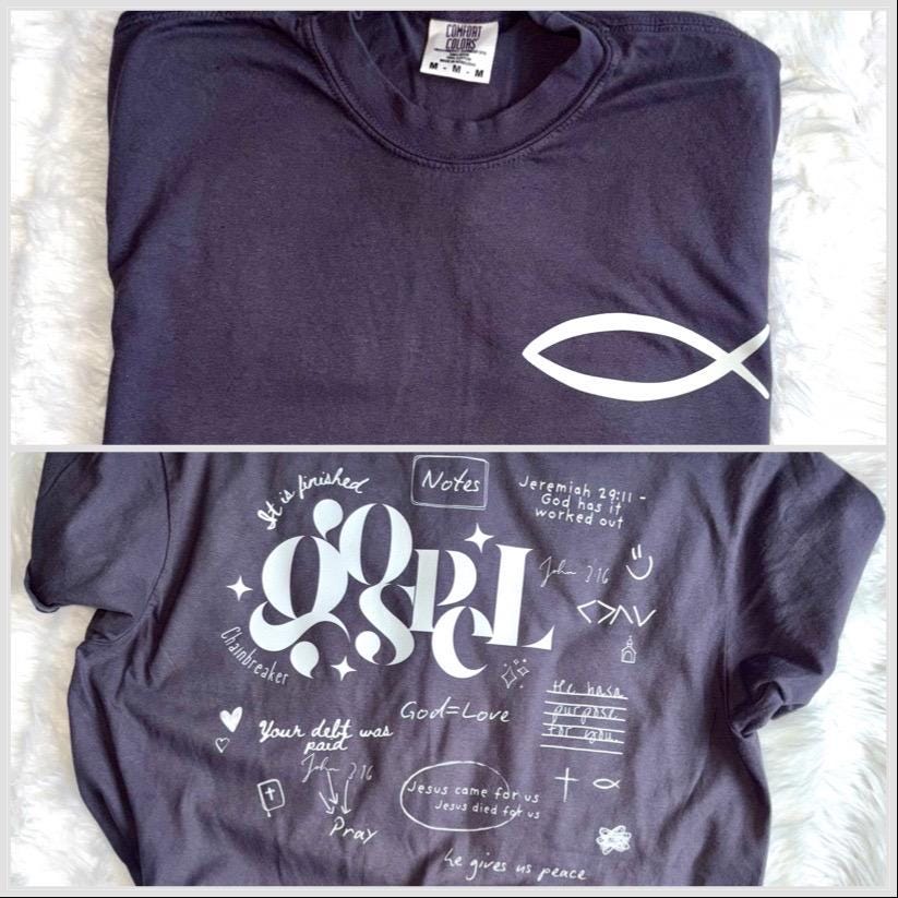 Church notes handwritten christian t-shirt | Christian apparel | Scripture based tee | Gospel inspired shirt