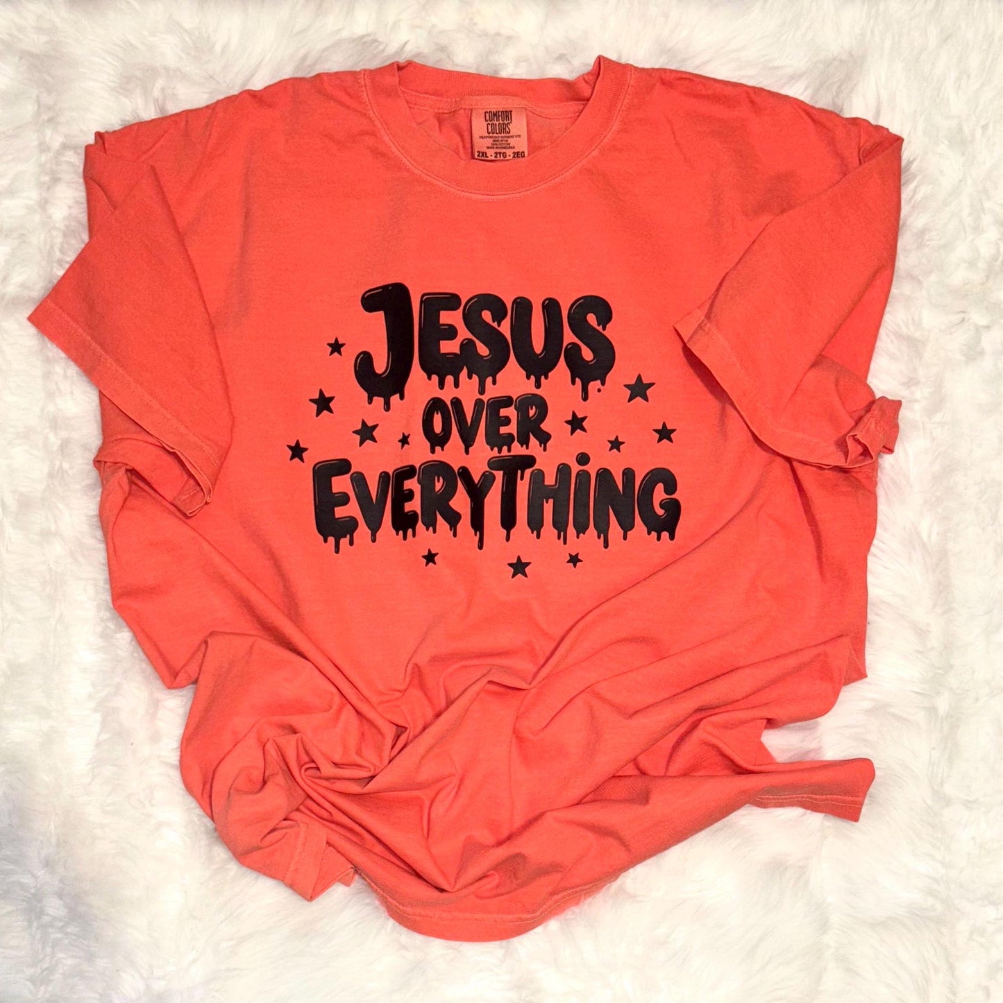Jesus over everything comfort colors t-shirt | Christian shirt | Colossians 1:17 tee