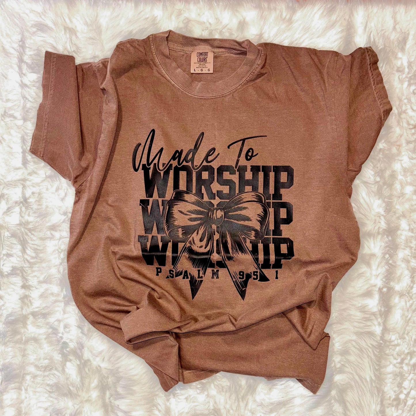Made to Worship comfort colors tshirt | Christian encouragement tee | faith-based apparel