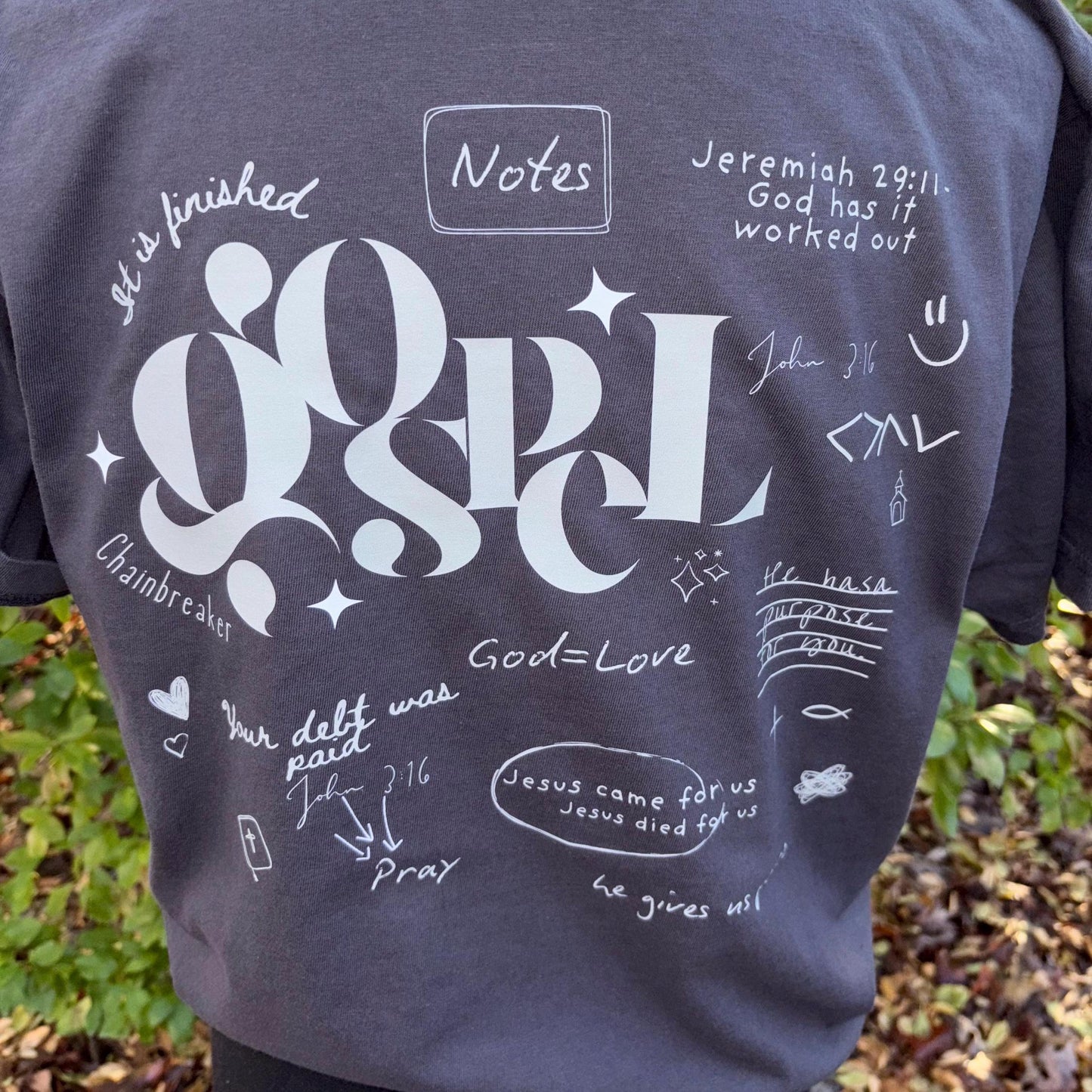 Church notes handwritten christian t-shirt | Christian apparel | Scripture based tee | Gospel inspired shirt