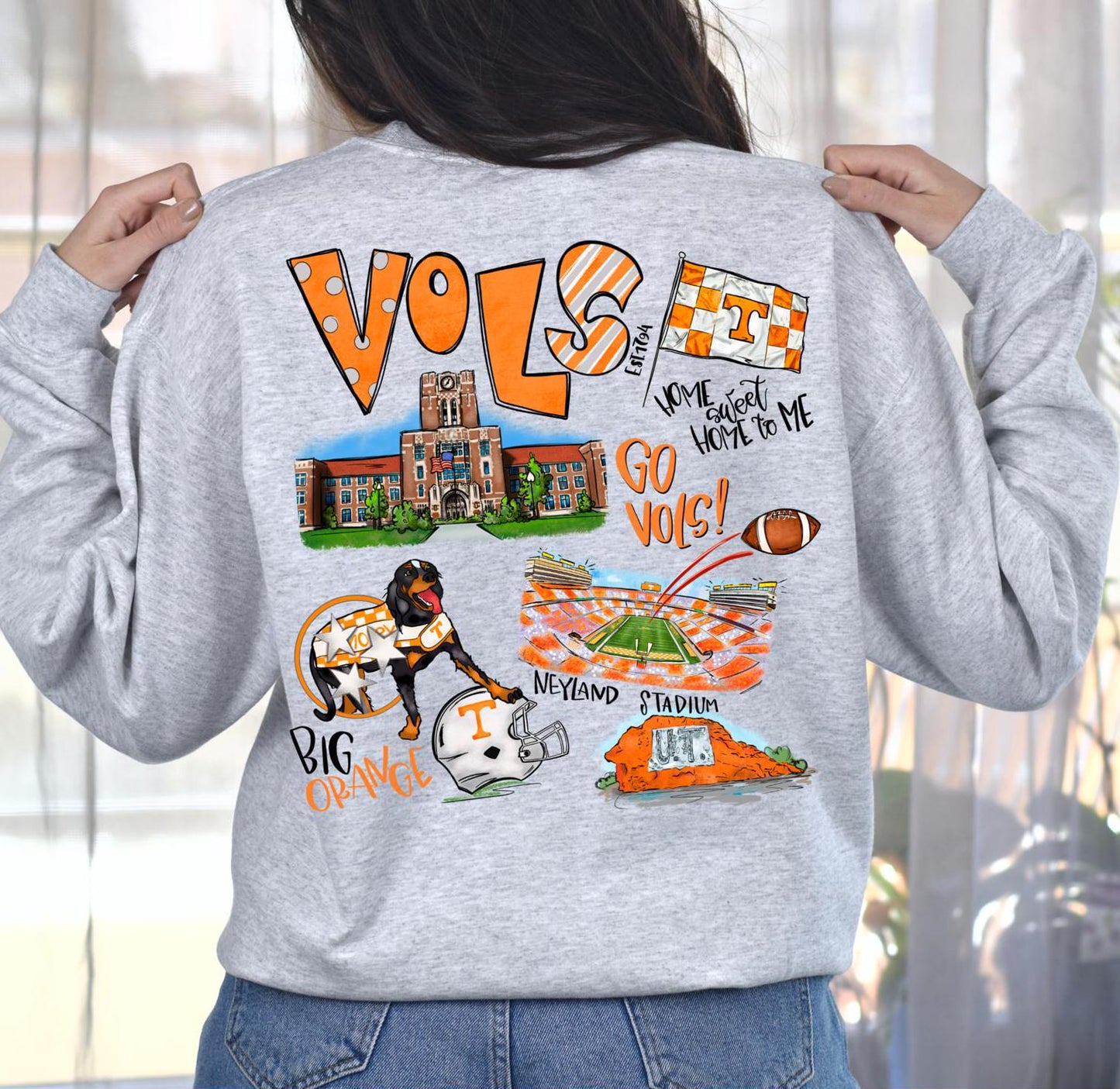 Tennessee Volunteers Sweatshirt | Tennessee Volunteers t-shirt Neyland Stadium Crewneck | Home Sweet Home Vols | Peace Love Vols