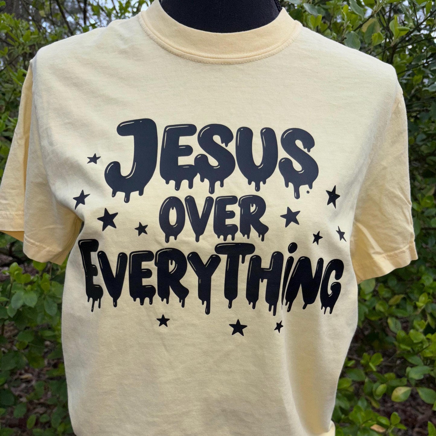 Jesus over everything comfort colors t-shirt | Christian shirt | Colossians 1:17 tee