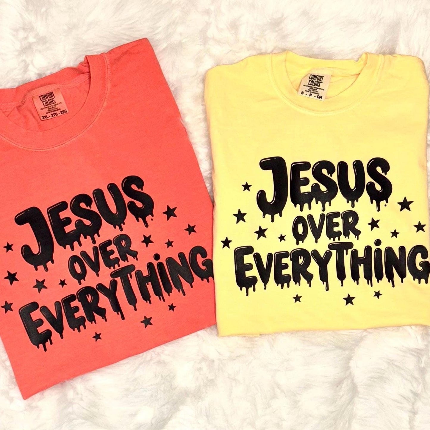 Jesus over everything comfort colors t-shirt | Christian shirt | Colossians 1:17 tee