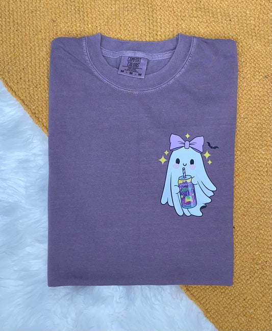 Spooky Cute Ghost Tee – Comfort Colors Lavender