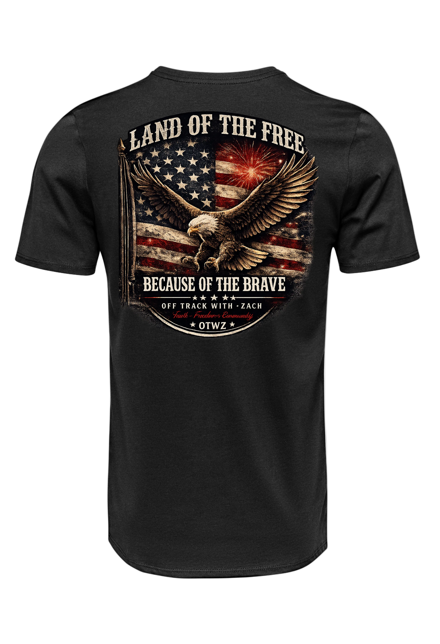Otwz patriotic Land of the Free Because of the brave shirt