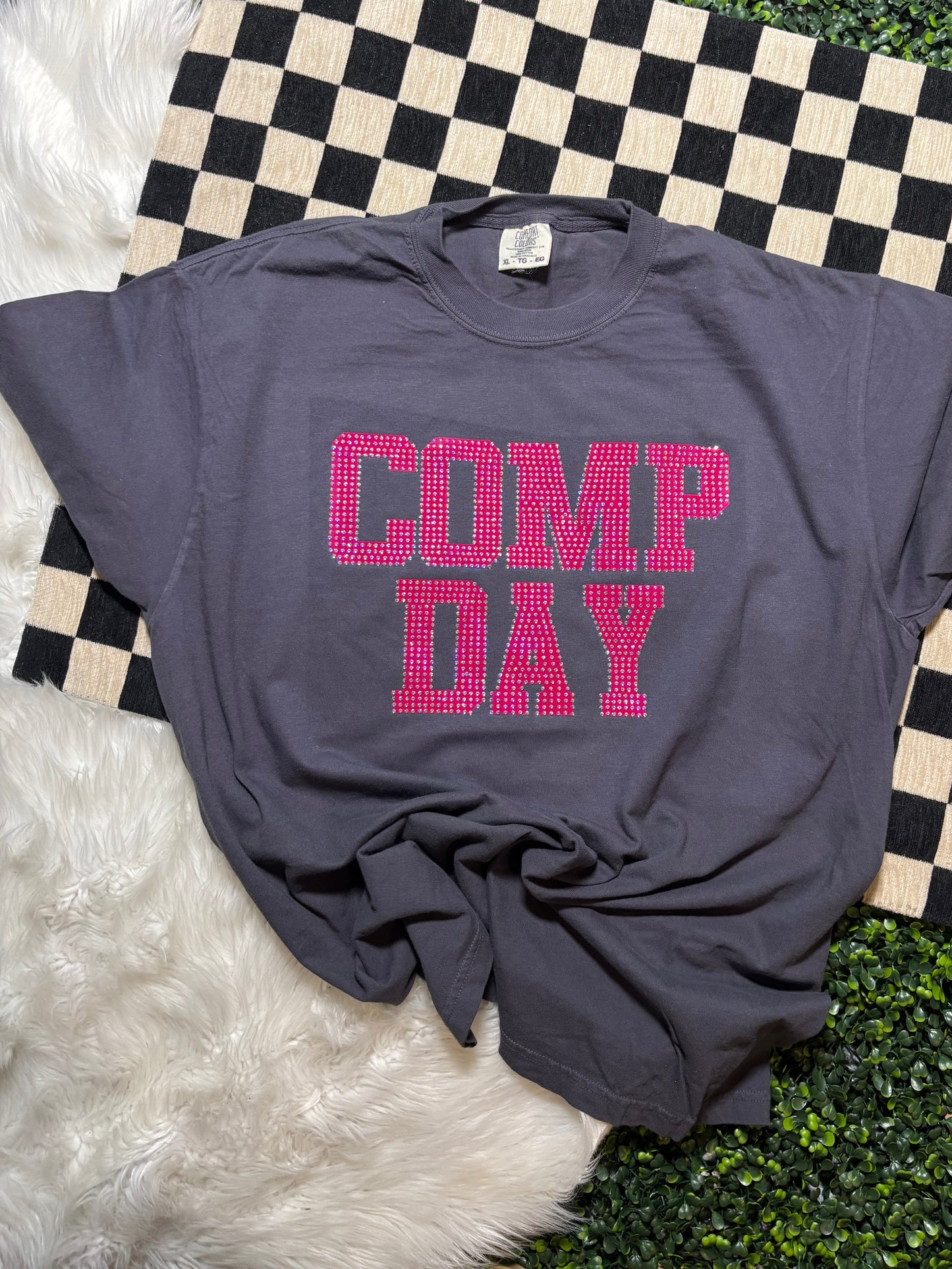 Comp Day Rhinestone Graphic Tee- Customizable