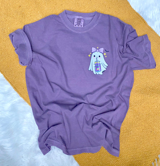 Spooky Cute Ghost Tee – Comfort Colors Lavender