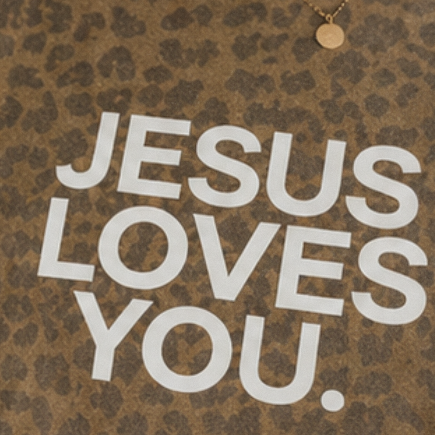 Jesus Loves You Shirt | Trendy Christian Leopard Graphic Tee for Women