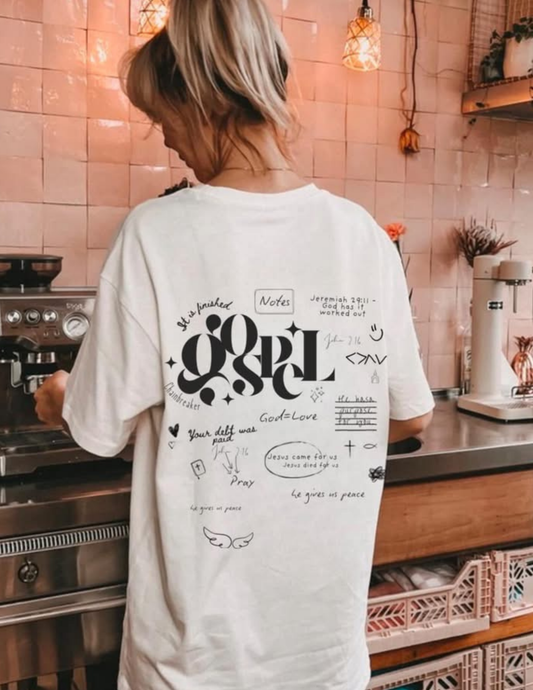 Church notes handwritten christian t-shirt | Christian apparel | Scripture based tee | Gospel inspired shirt