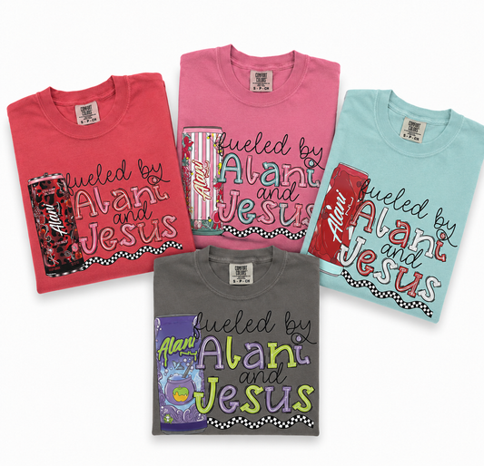 Fueled by Alani & Jesus Tee | Christian Energy Drink Inspired Graphic Shirt