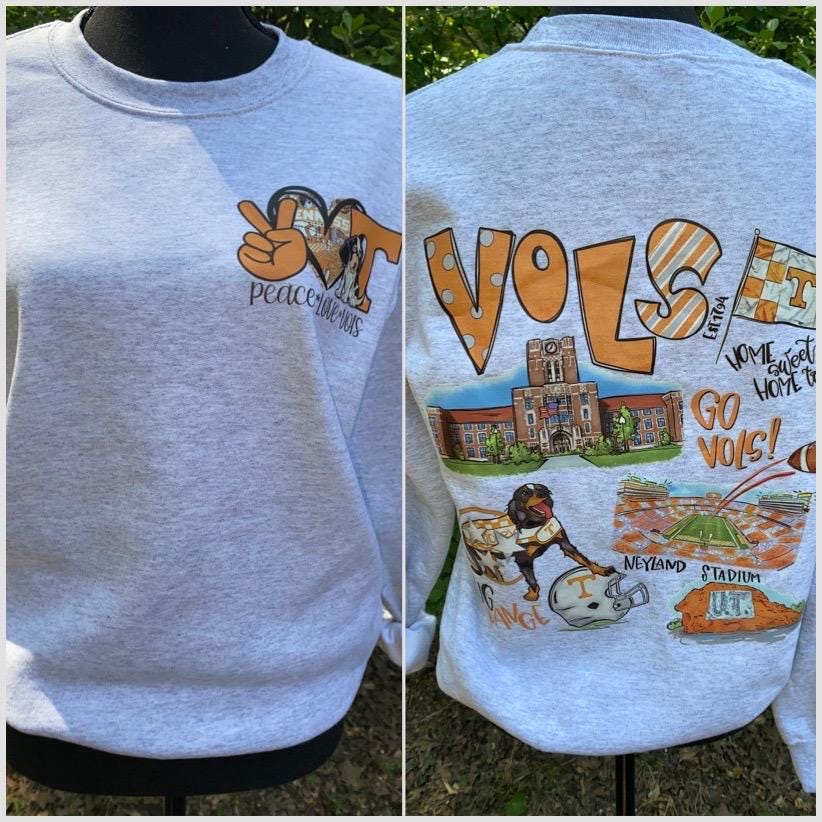 Tennessee Volunteers Sweatshirt | Tennessee Volunteers t-shirt Neyland Stadium Crewneck | Home Sweet Home Vols | Peace Love Vols