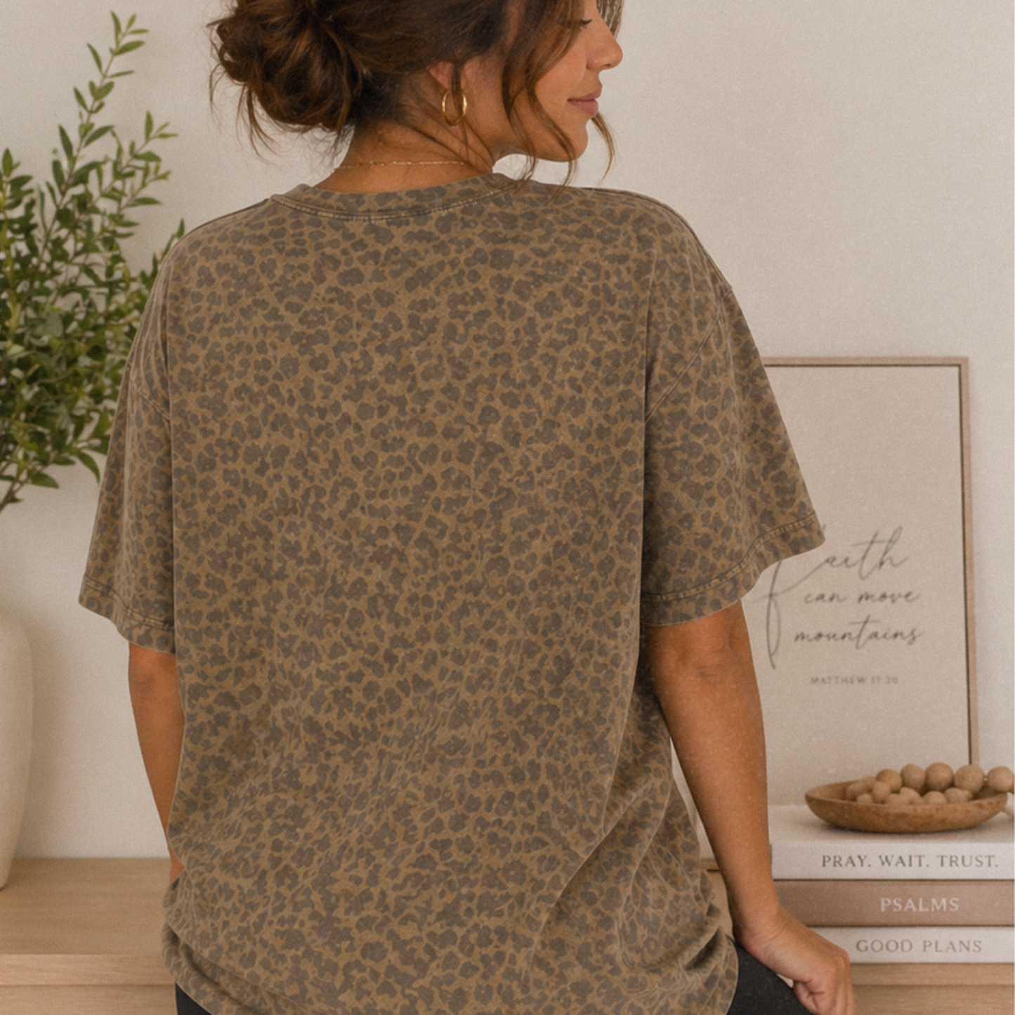 Jesus Loves You Shirt | Trendy Christian Leopard Graphic Tee for Women