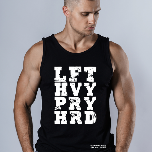 Performance moisture-wicking workout top- Lift Heavy Pray Hard